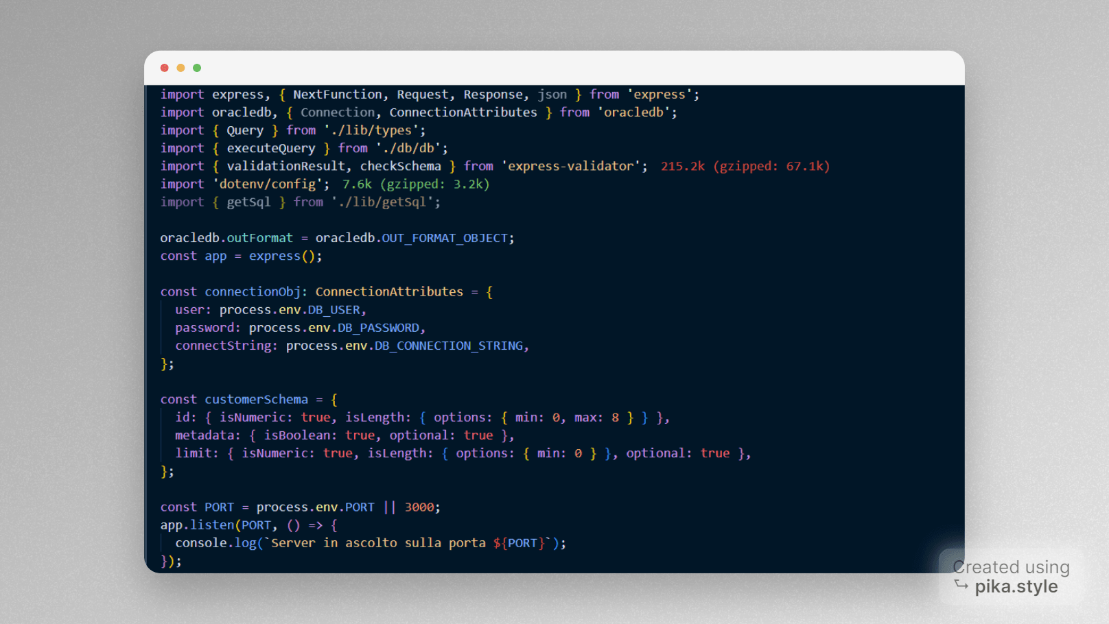 RESTful API system to manage OracleDB queries and procedures.