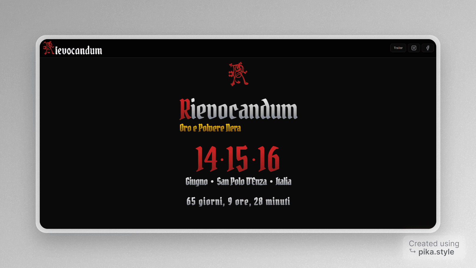 Rievocandum website